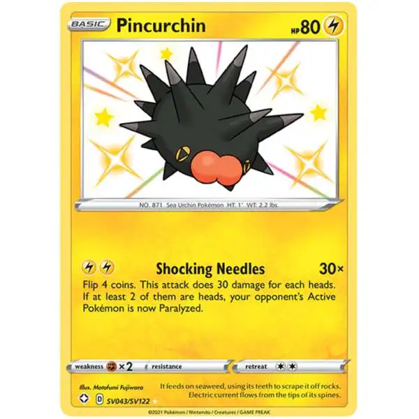 Pokemon Shining Fates Shiny Rare Pincurchin SV043