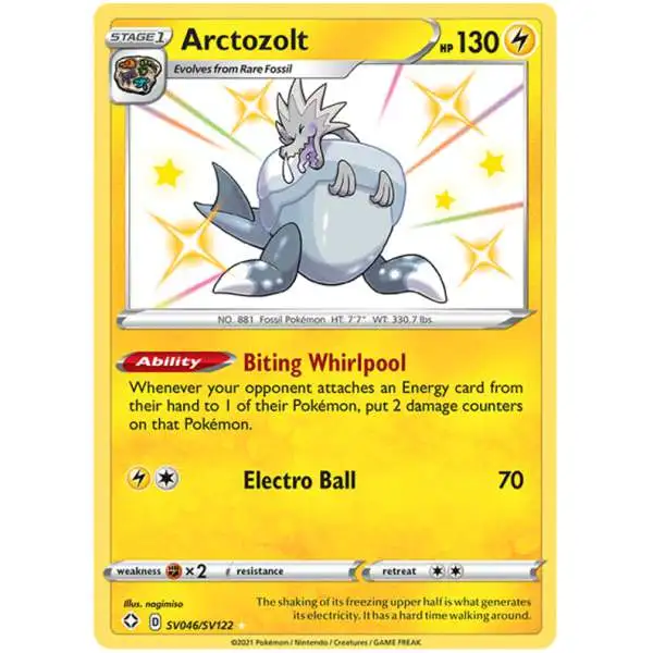 Pokemon Shining Fates Shiny Rare Arctozolt SV046