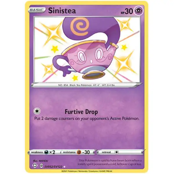 Pokemon Shining Fates Shiny Rare Sinistea SV052