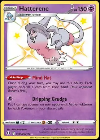 Pokemon Shining Fates Shiny Rare Hatternee SV056