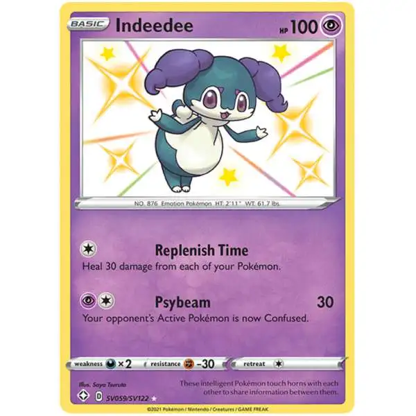 Pokemon Shining Fates Shiny Rare Indeedee SV059