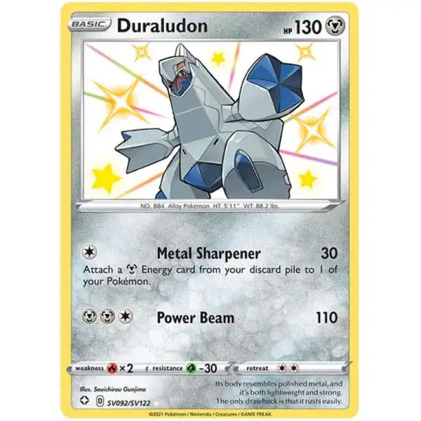 Pokemon Shining Fates Shiny Rare Duraludon SV092