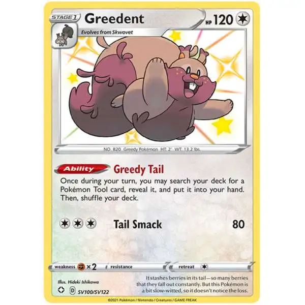 greedent pokemon cards V - 053/072 Stage 1 Weakness Greedent ex - Obsidian Flames