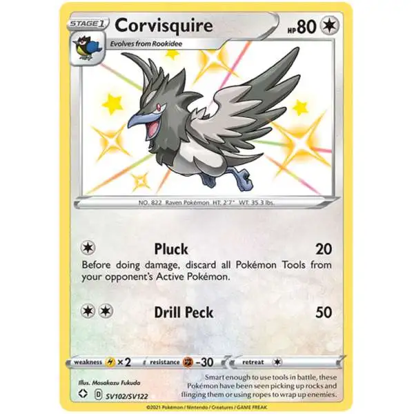 Pokemon Shining Fates Shiny Rare Corvisquire SV102
