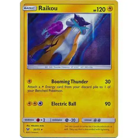 Pokemon Trading Card Game Shining Legends Rare Raikou #32 [Reverse Holofoil]