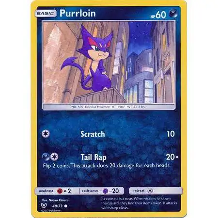 Pokemon Trading Card Game Shining Legends Common Purrloin #48