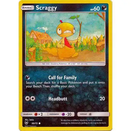 Pokemon Trading Card Game Shining Legends Common Scraggy #50