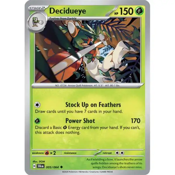Pokemon Trading Card Game Shrouded Fable Uncommon Decidueye #5