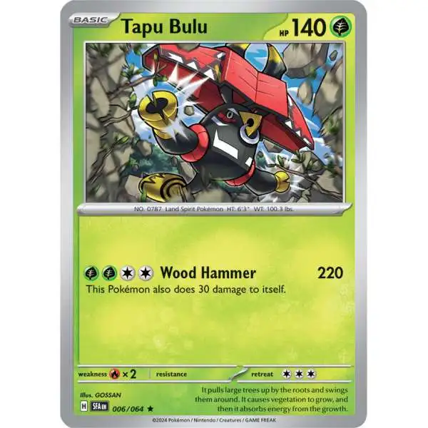 Pokemon Trading Card Game Shrouded Fable Rare Tapu Bulu #6