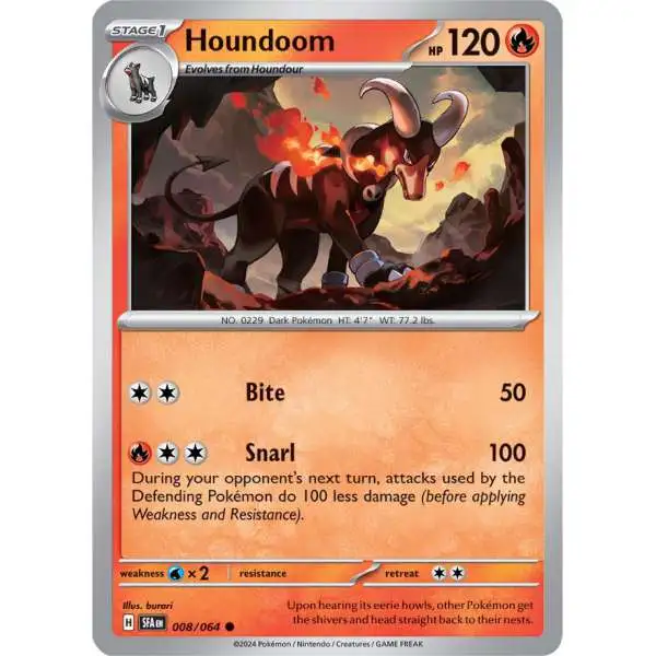 Pokemon Trading Card Game Shrouded Fable Common Houndoom #8