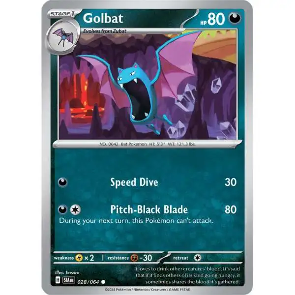 Pokemon Trading Card Game Shrouded Fable Common Golbat #28
