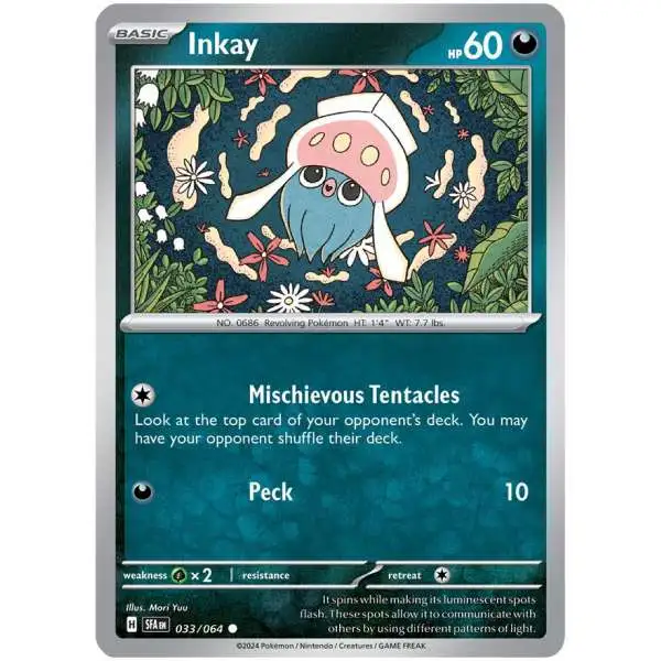 Pokemon Trading Card Game Shrouded Fable Common Inkay #33