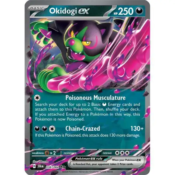 Pokemon Trading Card Game Shrouded Fable Double Rare Okidogi ex #36