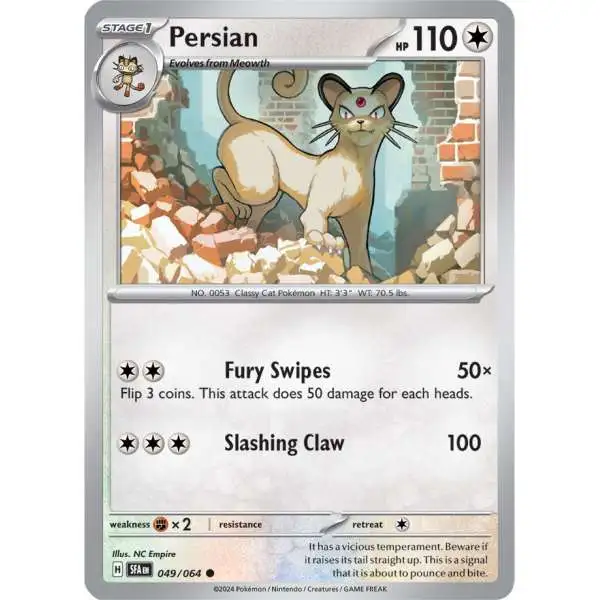 Pokemon Trading Card Game Shrouded Fable Common Persian #49