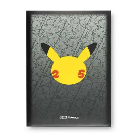 Trading Card Game Pokemon Celebration (25th Anniversary) Exclusive Card Sleeves [Black, 65 Count]