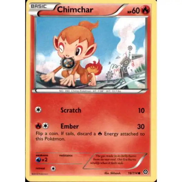 Pokemon Trading Card Game XY Steam Siege Common Chimchar #18