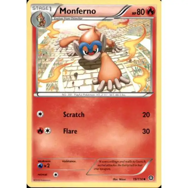 Pokemon Trading Card Game XY Steam Siege Uncommon Monferno #19