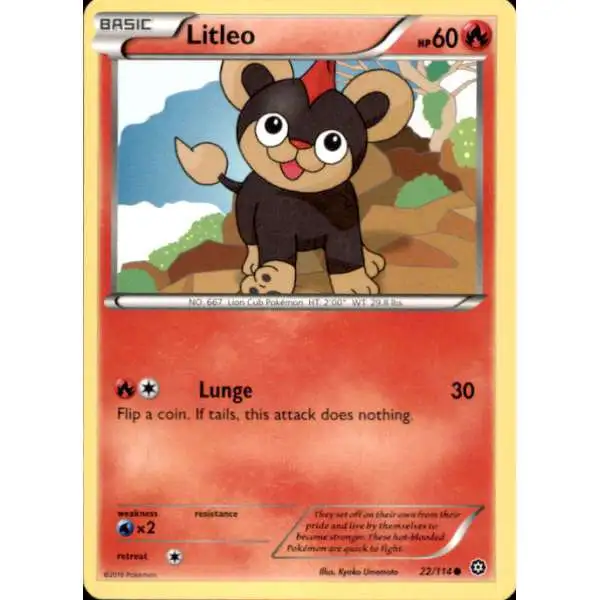 Pokemon Trading Card Game XY Steam Siege Common Litleo #22