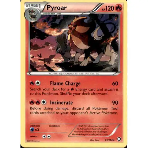 Pokemon Trading Card Game XY Steam Siege Rare Pyroar #23