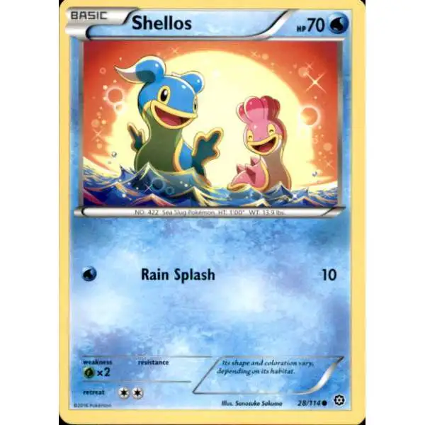 Pokemon Trading Card Game XY Steam Siege Common Shellos #28