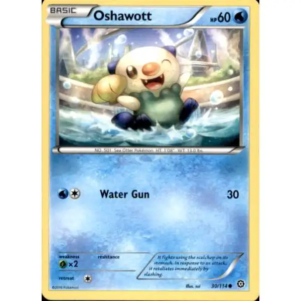 Pokemon Trading Card Game XY Steam Siege Common Oshawott #30