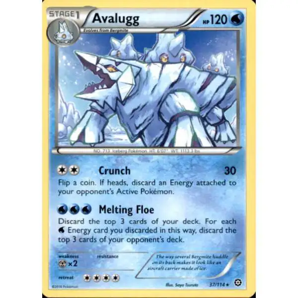 Pokemon Trading Card Game XY Steam Siege Rare Avalugg #37