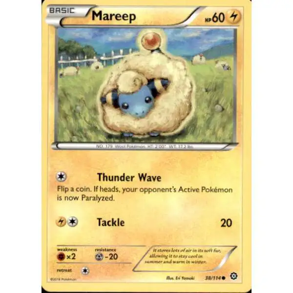 Pokemon Trading Card Game XY Steam Siege Common Mareep #38
