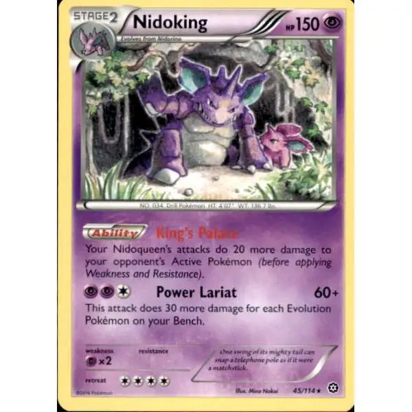 Pokemon Trading Card Game XY Steam Siege Rare Nidoking #45