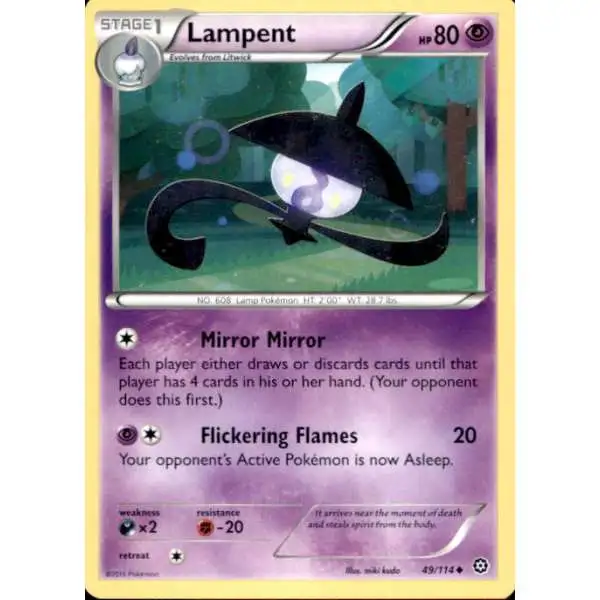 Pokemon Trading Card Game XY Steam Siege Uncommon Lampent #49
