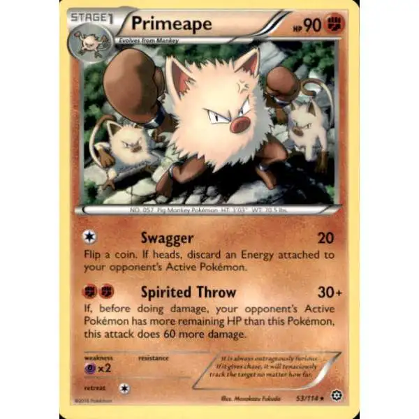 Pokemon Trading Card Game XY Steam Siege Rare Primeape #53