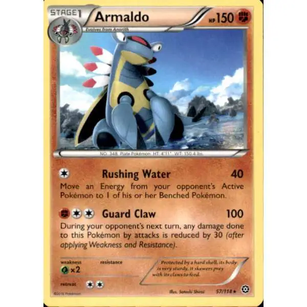 Pokemon Trading Card Game XY Steam Siege Rare Armaldo #57