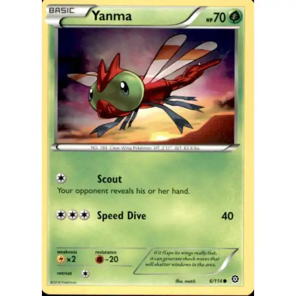 Pokemon Trading Card Game XY Steam Siege Common Yanma #6