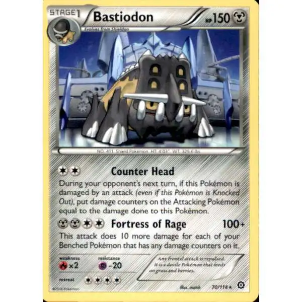 Pokemon Trading Card Game XY Steam Siege Rare Bastiodon #70