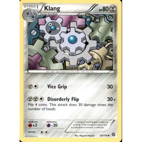 Pokemon Trading Card Game XY Steam Siege Uncommon Klang #72