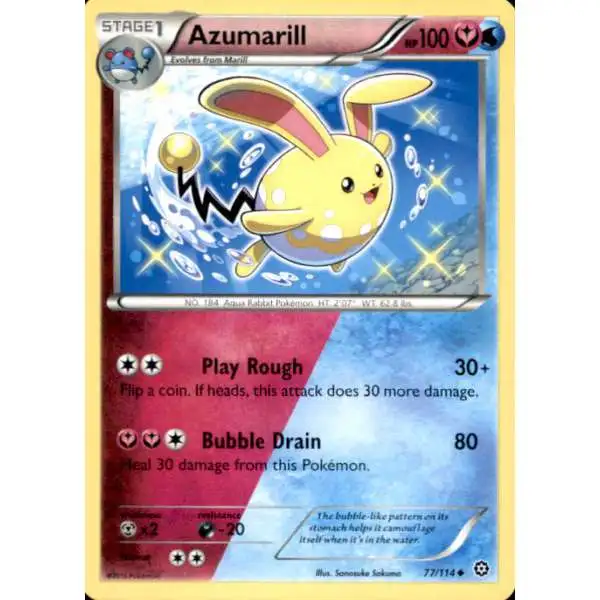 Pokemon Trading Card Game XY Steam Siege Uncommon Azumarill #77