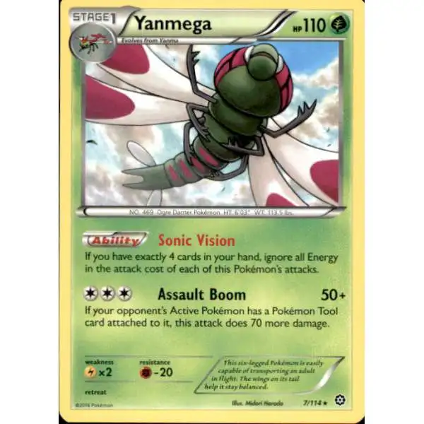 Pokemon Trading Card Game XY Steam Siege Rare Yanmega #7