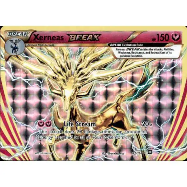 Pokemon Trading Card Game XY Steam Siege Rare BREAK Xerneas BREAK #82