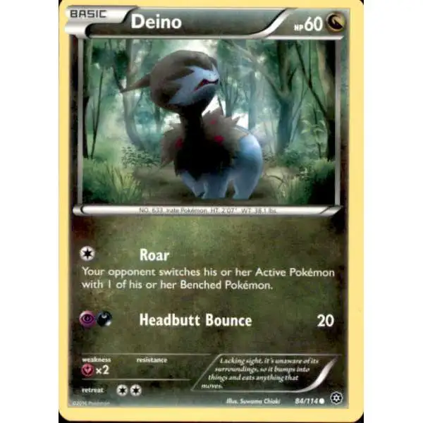 Pokemon Trading Card Game XY Steam Siege Common Deino #84