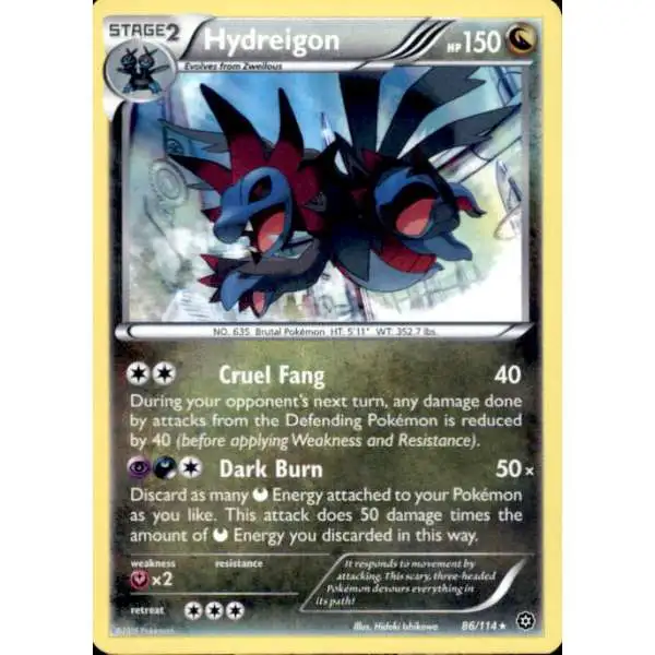 Pokemon Trading Card Game XY Steam Siege Rare Holo Hydreigon #86
