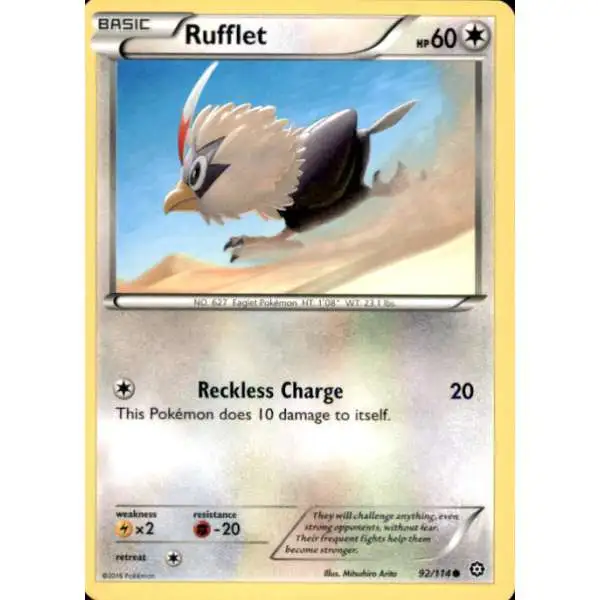 Pokemon Trading Card Game XY Steam Siege Common Rufflet #92