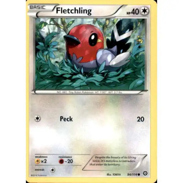 Pokemon Trading Card Game XY Steam Siege Common Fletchling #94