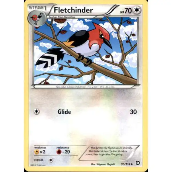 Pokemon Trading Card Game XY Steam Siege Uncommon Fletchinder #95