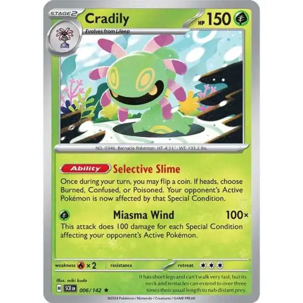 Pokemon Trading Card Game Stellar Crown Rare Cradily #6
