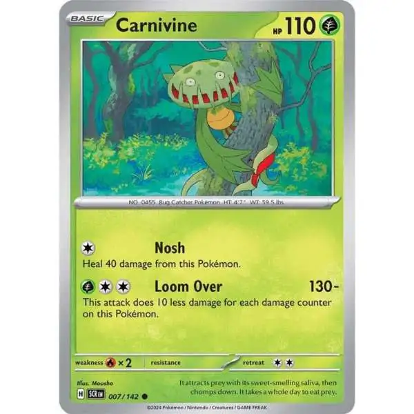 Pokemon Trading Card Game Stellar Crown Common Carnivine #7
