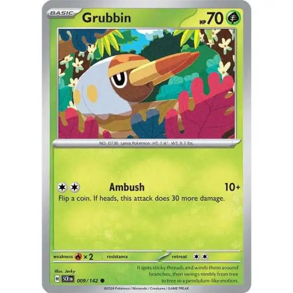 Pokemon Trading Card Game Stellar Crown Common Grubbin #9