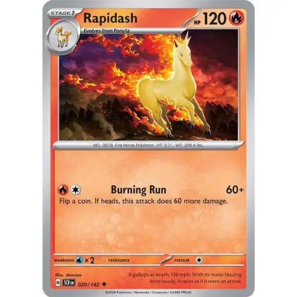 Pokemon Trading Card Game Stellar Crown Uncommon Rapidash #20