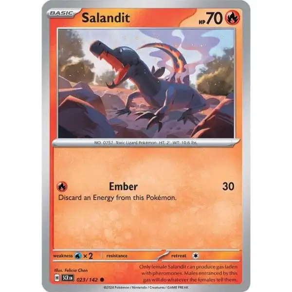Pokemon Trading Card Game Stellar Crown Common Salandit #23