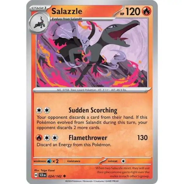 pokemon card salazzle GX 132/147 Full Art Sudden Scorching Your opponent discards a card from their hand Pokemon Trading Card Game Stellar