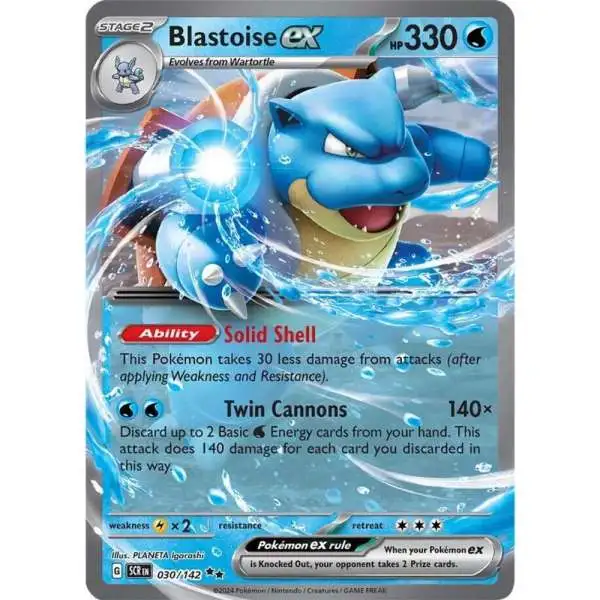 Pokemon Trading Card Game Stellar Crown Double Rare Blastoise ex #30