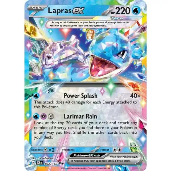 Pokemon Trading Card Game Stellar Crown Double Rare Lapras ex #32